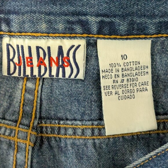 Vintage BILL BLASS Blue Denim High Rise Straight Leg Crop Jeans /Capris; Size 10 - Picture 4 of 4